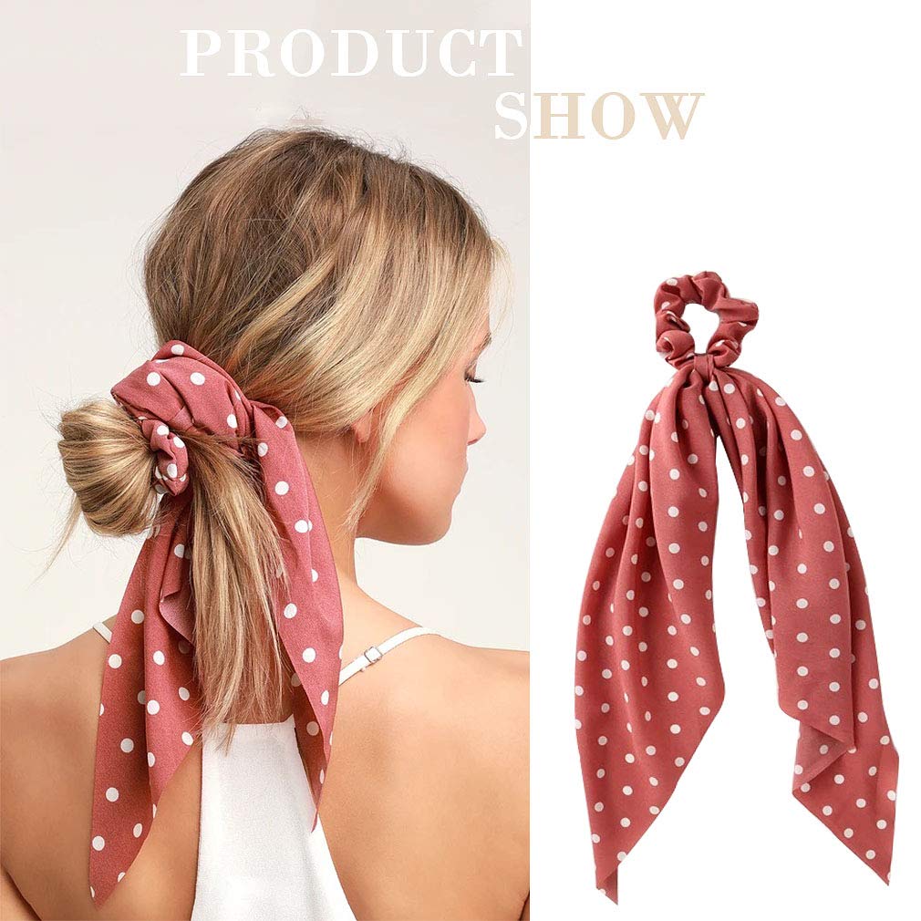 12 Pcs Hair Scarf Hair Scrunchies Chiffon Floral Scrunchie  display picture 2
